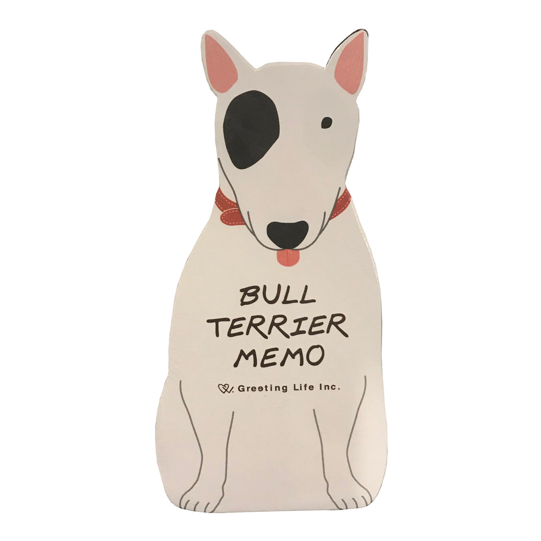 Greeting Life America Animal Memo Pad Black Ink Bull Terrier Dog