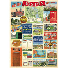 Load image into Gallery viewer, Cavallini Poster Wrapping Paper Boston Postcard
