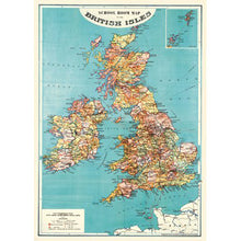 Load image into Gallery viewer, Cavallini Poster Wrapping Paper British Isles Map
