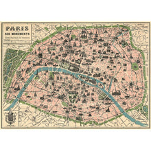 Load image into Gallery viewer, Cavallini Poster Wrapping Paper Paris Map
