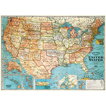Load image into Gallery viewer, Cavallini Poster Wrapping Paper United States Map
