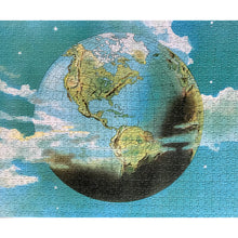 Load image into Gallery viewer, John Derian Planet Earth Puzzle 1000 One Thousand Piece Puzzle Jigsaw Globe Black Ink
