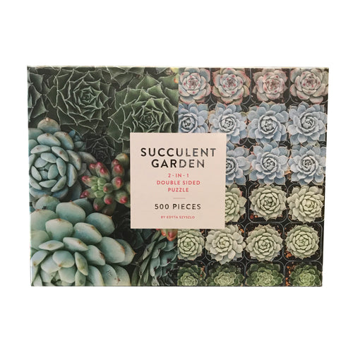 Succulent Garden 2 in 1 double sided puzzle 500 pieces galison
