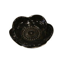 Load image into Gallery viewer, Small Flower Sauce Dish Black Ink Black
