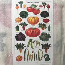Load image into Gallery viewer, Cavallini Vintage Tea Towel Vegetable Garden
