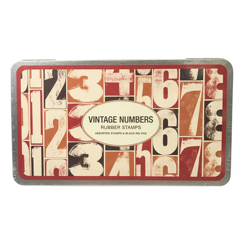 Vintage Numbers Rubber Stamp Set