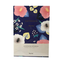 Load image into Gallery viewer, Clap Clap Illustrated Notebook Flowers Blue
