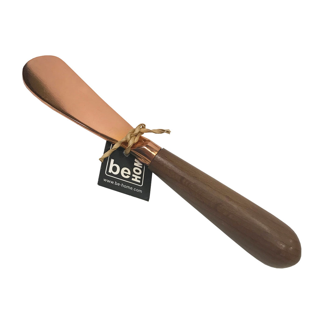 BeHome Copper and Wood Cheese Spreader