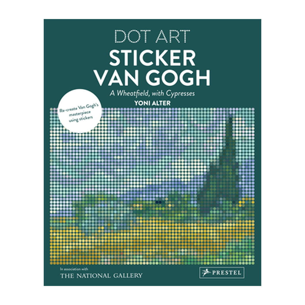 The National Gallery Prestel Dot Art Sticker Vincent Van Gogh A Wheatfield with Cypresses Yoni Alter Black Ink