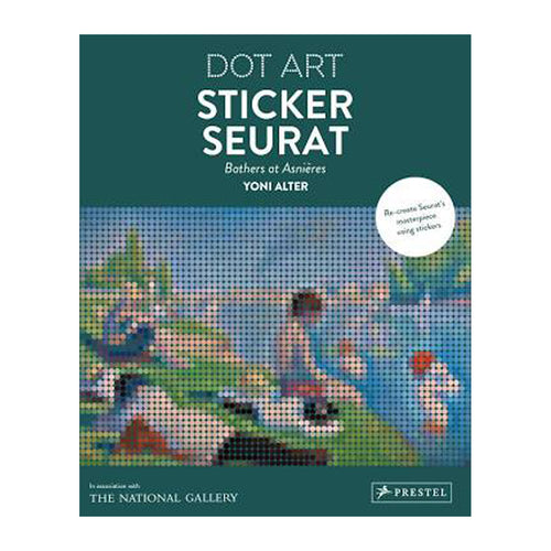 The National Gallery Prestel Dot Art Sticker Seurat Bathers at Asnieres Yoni Alter Black Ink