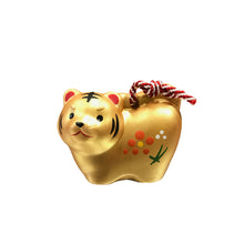 Load image into Gallery viewer, Year Of The Tiger Ornament Bell Black Ink Gold
