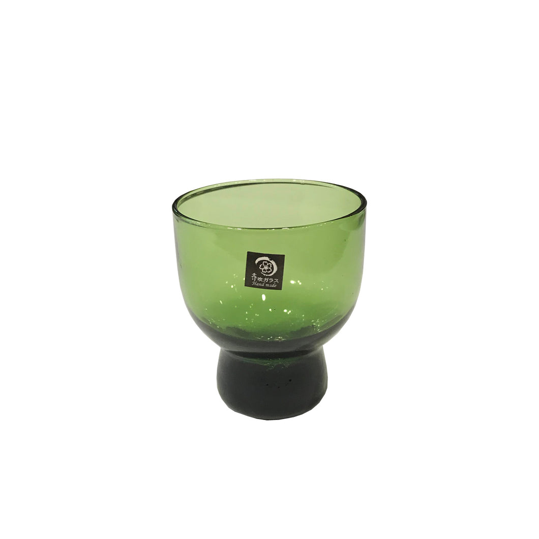 Fuji Green Glass Sake Cup