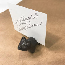 Load image into Gallery viewer, Cast Iron Piglet Place Card Holder
