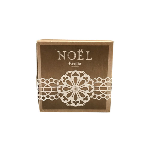 Pavilio Noel Lace Tape Christmas Snow Gift Black Ink Gold