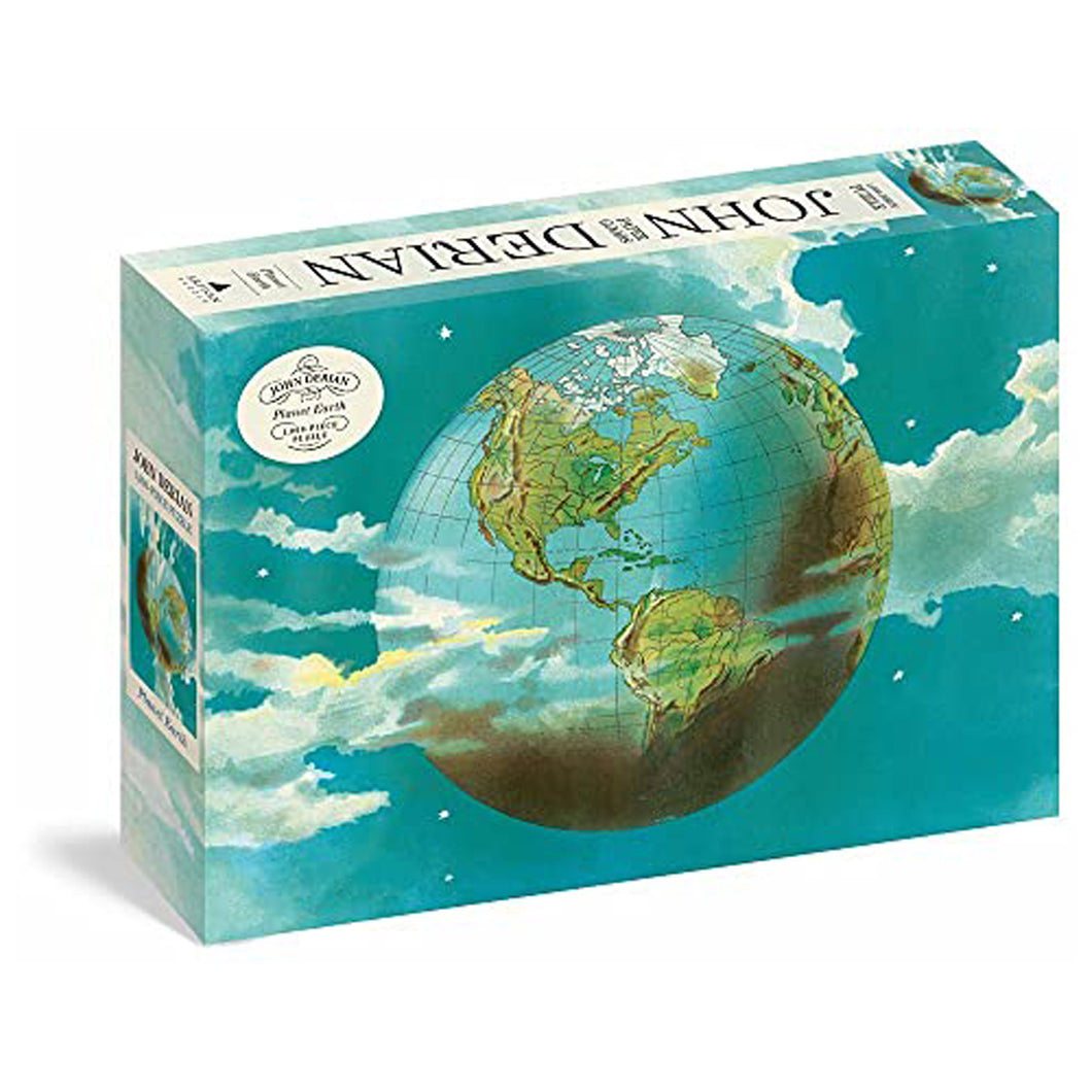 John Derian Planet Earth Puzzle 1000 One Thousand Piece Puzzle Jigsaw Globe Black Ink