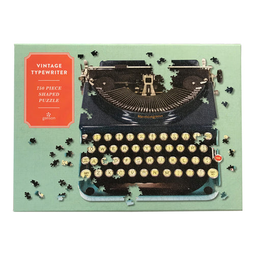 Galison Vintage Typewriter 750 Piece Shaped Puzzle Black Ink