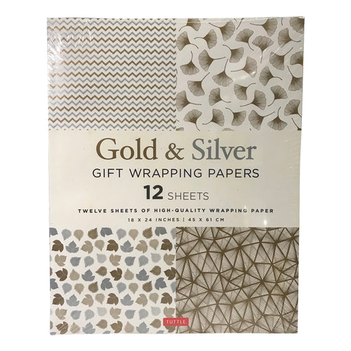Gift Wrapping Papers Gold and Silver